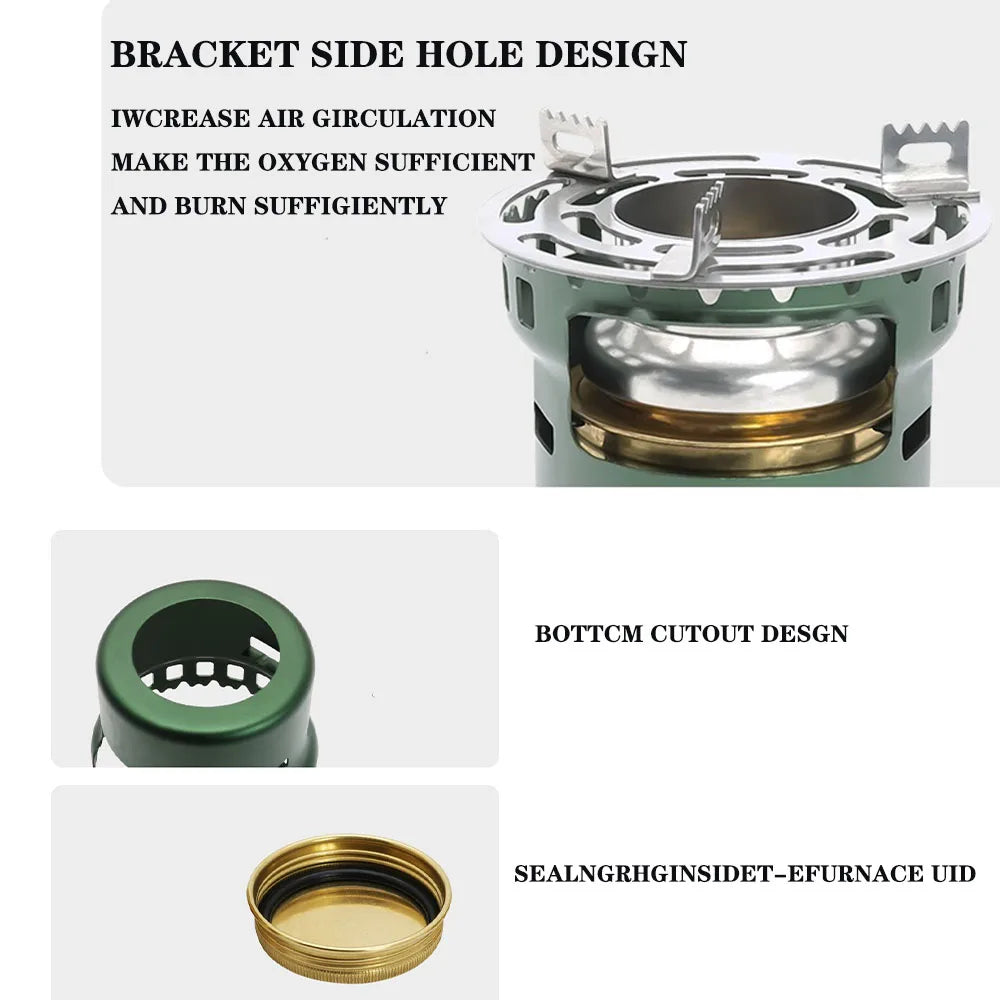 Camping Gear and Accessories Alcohol Stove Outdoor Furnace Portable Mini Barbecue Assesories Camp Cooking Supplies Hiking Sports