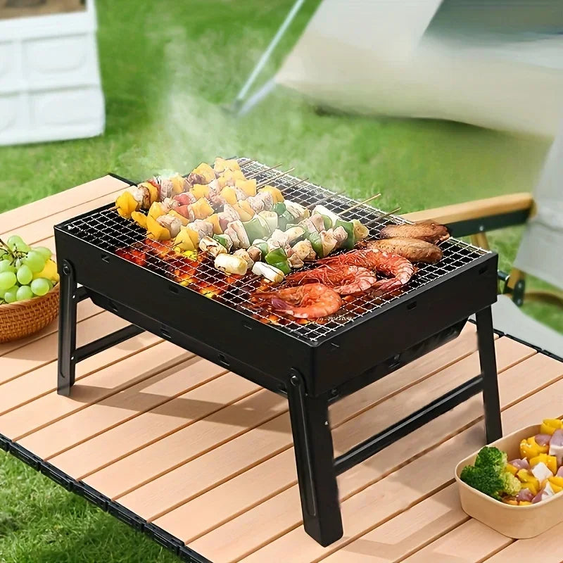 Portable Foldable Barbecue, Home Outdoor Camping Picnic Barbecue Rack, Kitchen Supplies  Bbq Grill Camping Equipment