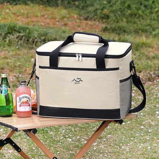 26L Large Capacity Camping Picnic Insulated Cooler Bag Cooler Box Travel Lunch Ice Thermal Food Lunch Bag
