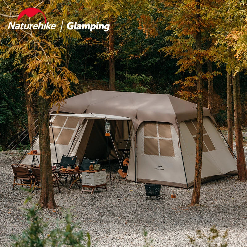 Naturehike Village17 Camping Tent 6-8 Person Large Space Automatic Tent Portable Waterproof Outdoor Picnic Quick Build Tents