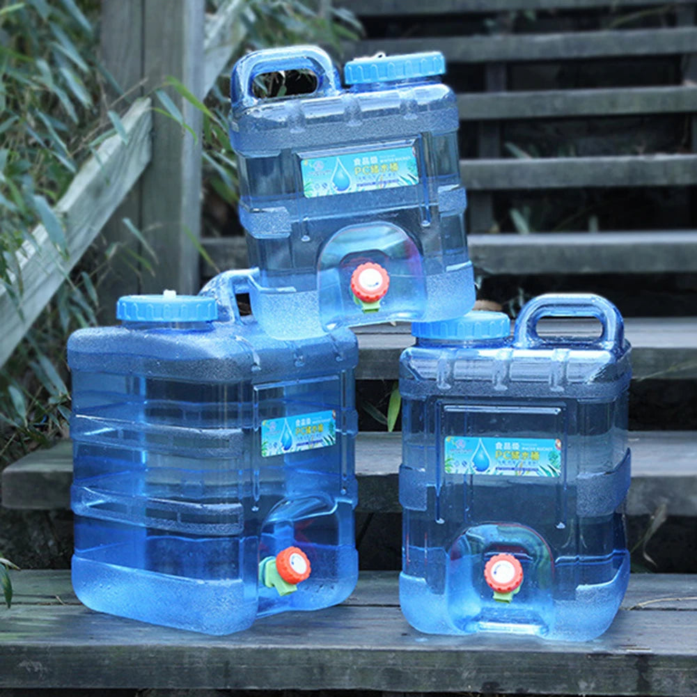 5/12/18/20/22L Water Buckets Food Grade Water Storage Tanks Driving Pure Car Water Tank Container Faucet for Outdoor Camping