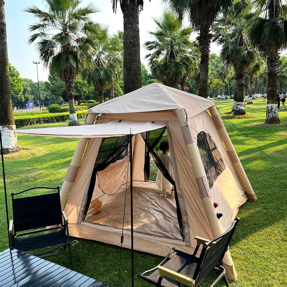 A large inflatable tent for 5-8 people, waterproof camping tent, portable outdoor tent, perfect for camping, hiking traveling