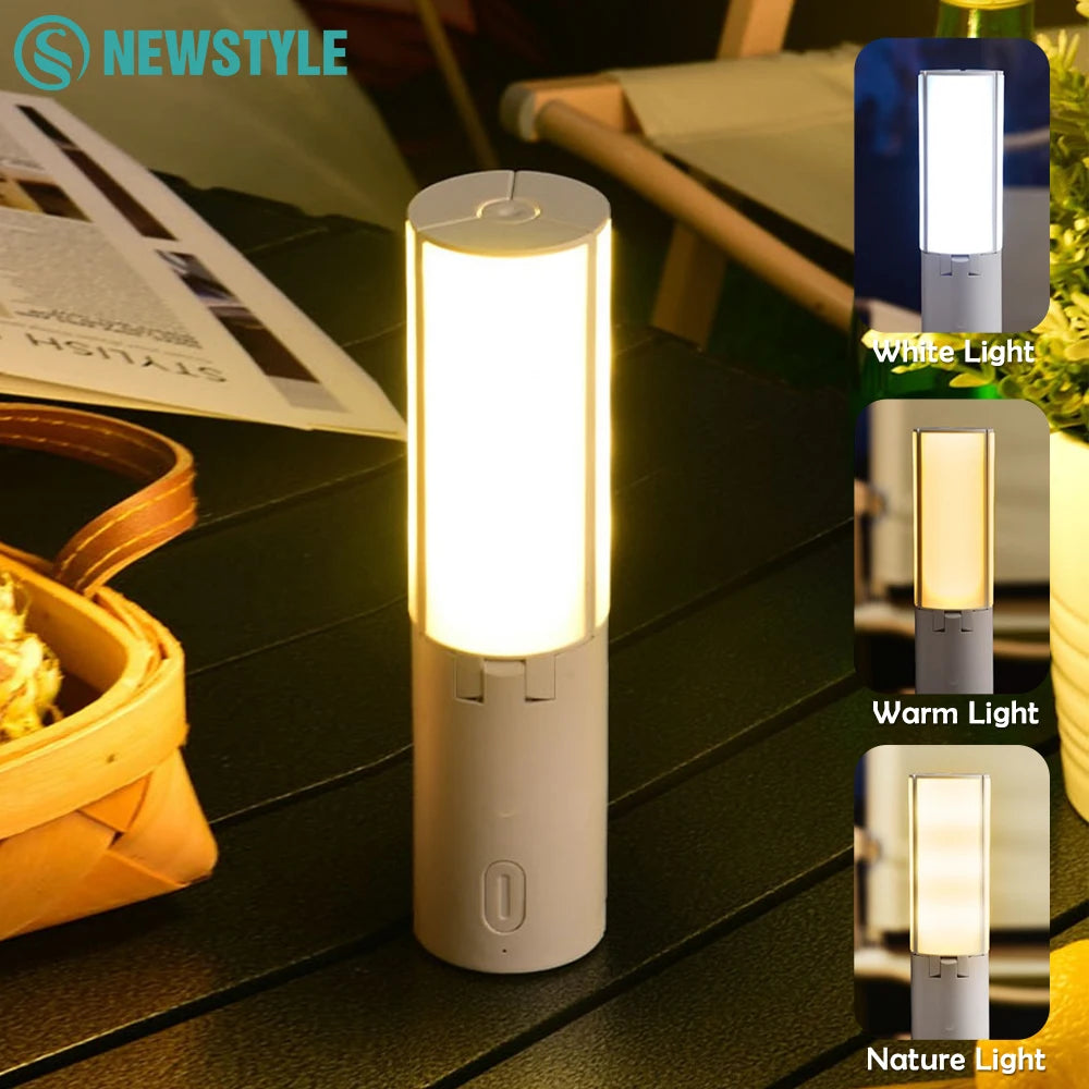 Outdoor Foldable Camping Lights Rechargeable Portable Flashlight 3 Modes LED Tent Lights Torch Emergency Hanging Lamp Hiking