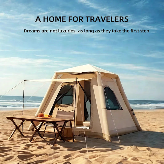 A large inflatable tent for 5-8 people, waterproof camping tent, portable outdoor tent, perfect for camping, hiking traveling