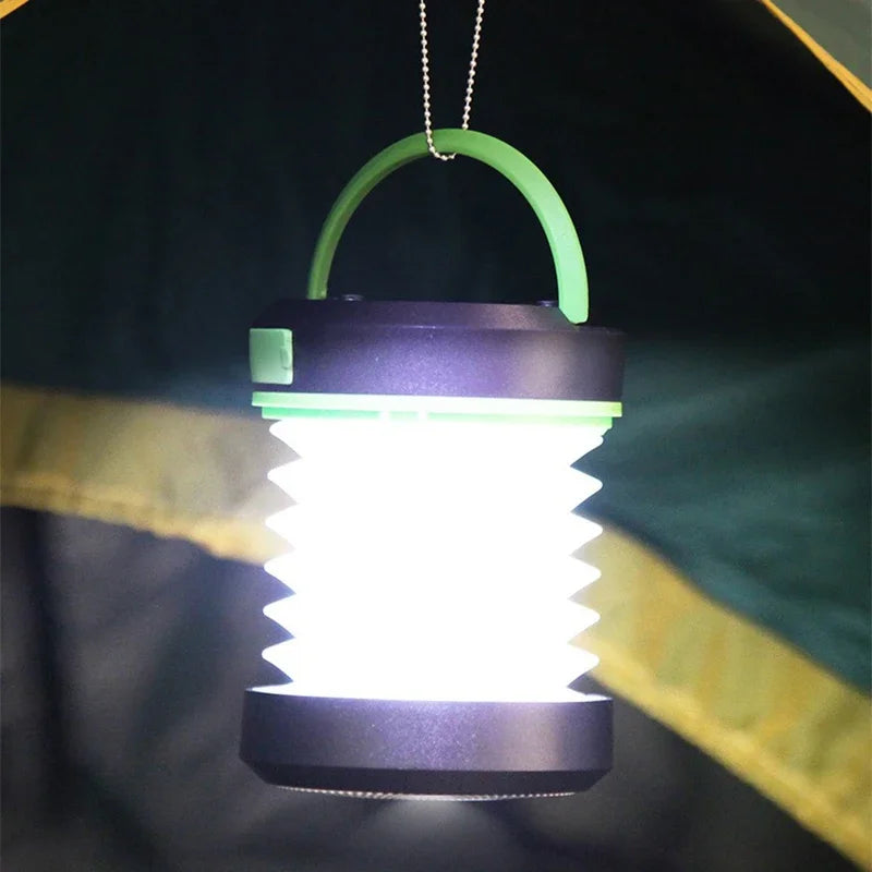 Camping Light Solar Rechargable Foldable Portable Lantern Power Bank Waterproof Flashlight Solar Lamp Camping Outdoor Lamp