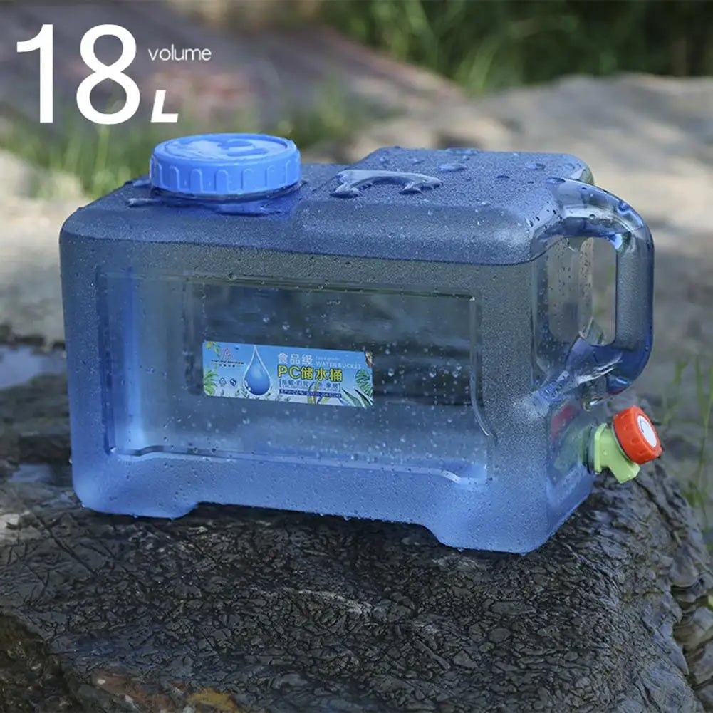 5/12/18/20/22L Water Buckets Food Grade Water Storage Tanks Driving Pure Car Water Tank Container Faucet for Outdoor Camping