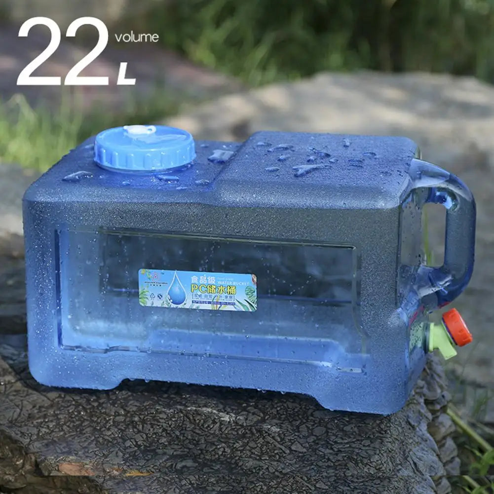 5/12/18/20/22L Water Buckets Food Grade Water Storage Tanks Driving Pure Car Water Tank Container Faucet for Outdoor Camping