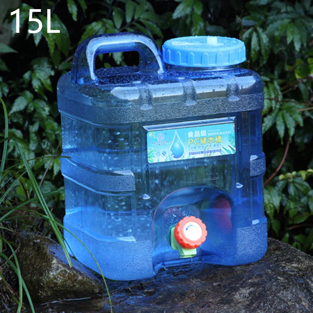 5/12/18/20/22L Water Buckets Food Grade Water Storage Tanks Driving Pure Car Water Tank Container Faucet for Outdoor Camping