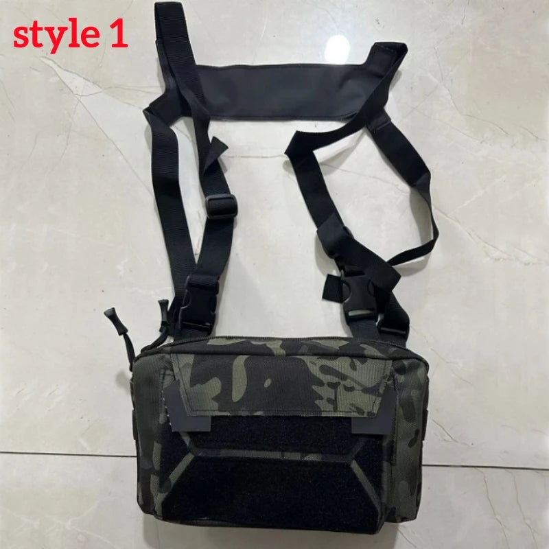 Fishing Vest Bag Men's Camo Fishing Lures Utility Tackle Chest Bags Waist Pack Outdoor Mountaineering Camping Hiking Hunting