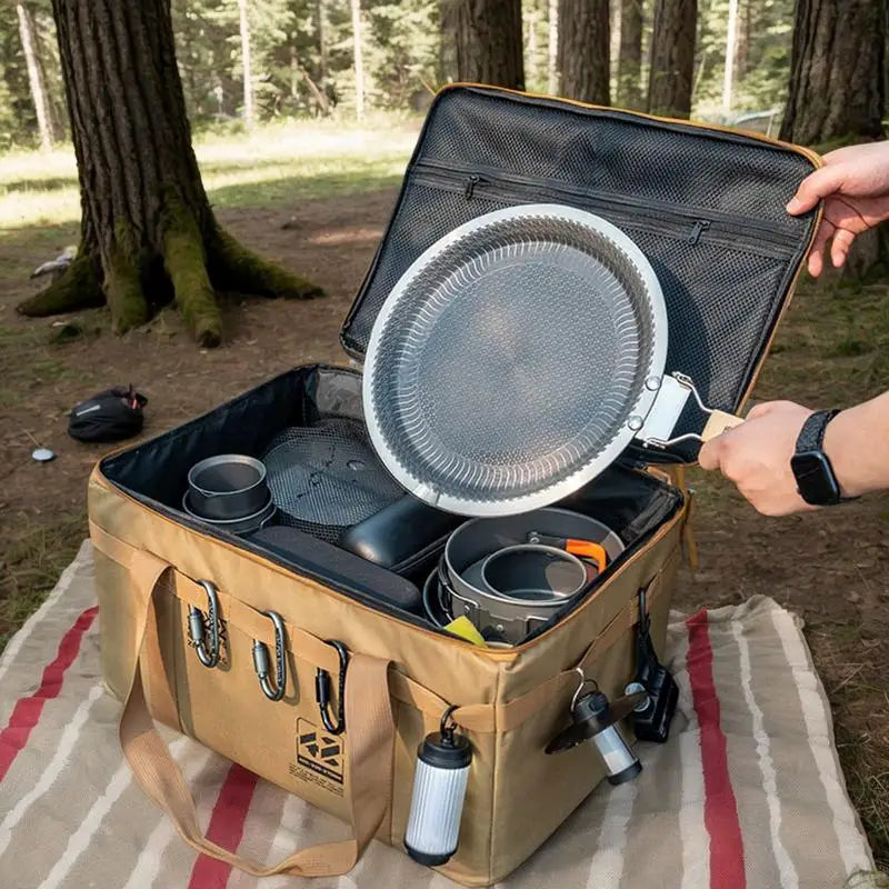 Camping Gear Bag Utility Tote Bag Camping Organizer 30L Duffel With Ergonomic Handle Waterproof Container For Barbecue Picnic