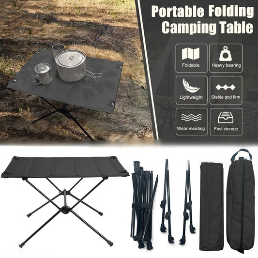 Camping Folding Table Lightweight 1680D Oxford Roll-Up Table Portable Aluminum Tourist Tables for Outdoor Picnic