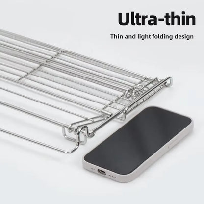 Outdoor Aluminum Table Side Storage Rack Hanging Mesh IGT Table Expansion Bracket Folding Table Extension Basket Folding Rack