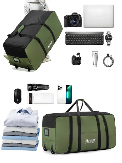 Outdoor Camping Style Picnic Equipment Cosmetics Bag Clothing Tent Supplies Storage Box with Wheels Large Capacity Extra Large Travel Bag