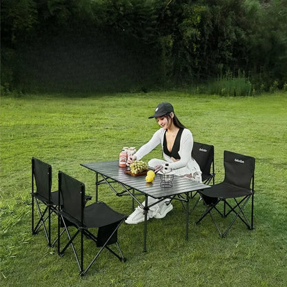 Outdoor Camping Folding Table Portable Lightweight Organizer Desks Carbon Steel Multi-purpose Picnic Hiking Egg Roll Long Table