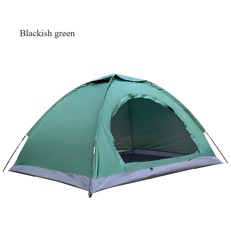 Outdoor camping tent, hiking tent with hand-connected rain and sun protection