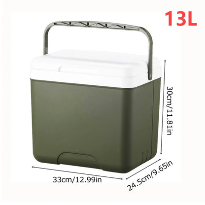 13/6L Cooler Box Portable Camping Refrigerator Incubator Large Capacity Car Ice Bucket Heat Preservation Camping BBQ Equipment
