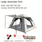 Outdoor Four Person Automatic Pop-up Camping Tent - Quickly Build Portable Tent, Panoramic French Window Tent