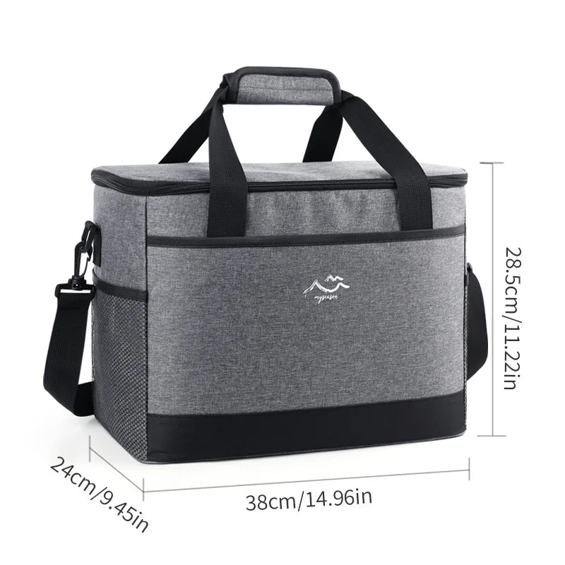 26L Large Capacity Camping Picnic Insulated Cooler Bag Cooler Box Travel Lunch Ice Thermal Food Lunch Bag