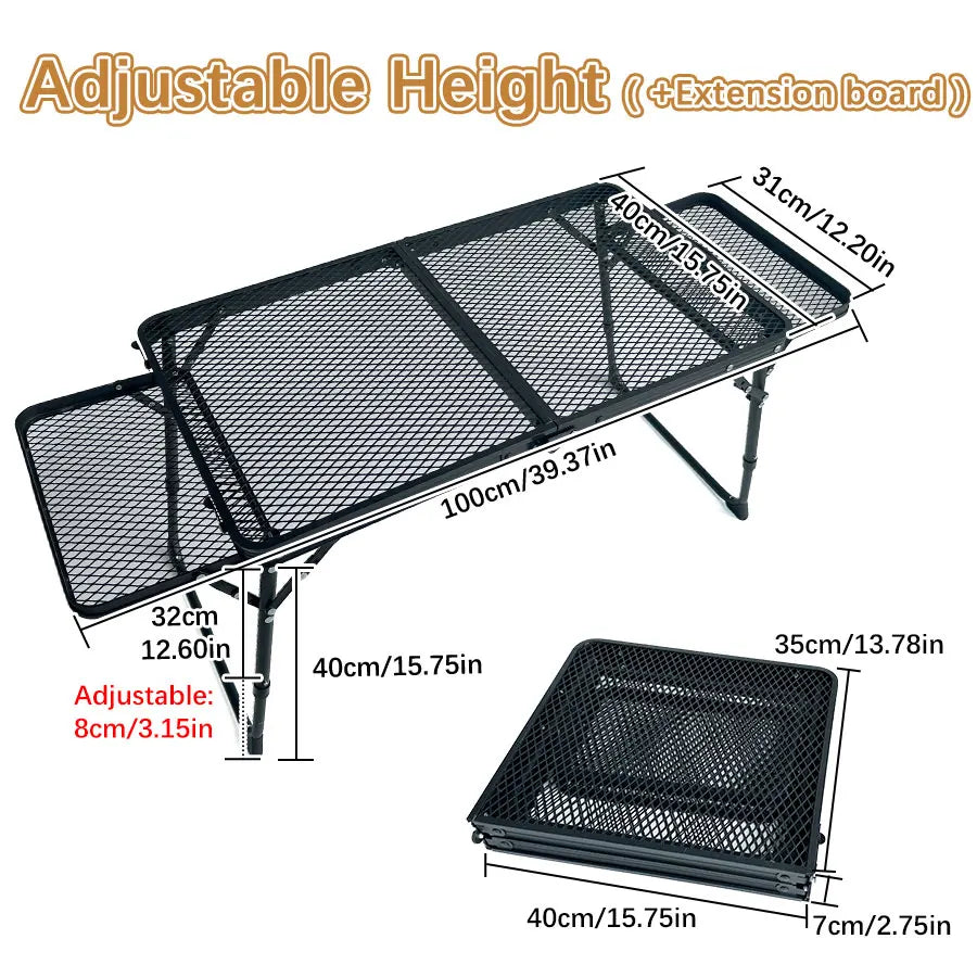 Camping Table Small Low  Outdoor Folding Table /Wild Dining Table Retractable Foldable Portable Barbecue Table