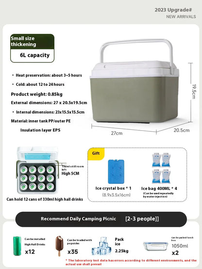 Camping Picnic Cooler Outdoor Car Portable Portable Incubator Ice Bucket Stall Picnic Ice Preservation