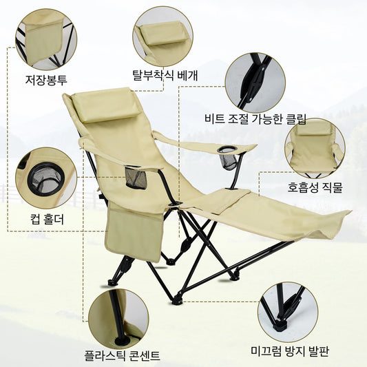 Camping Bench, Covering Sunlight and Rain Can Enjoy a Pleasant Time of Outdoor. Well Goes to the Curves of the Human Body. Sturdy Support Structure Without Tired in Long Sitting