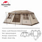 Naturehike Village17 Camping Tent 6-8 Person Large Space Automatic Tent Portable Waterproof Outdoor Picnic Quick Build Tents