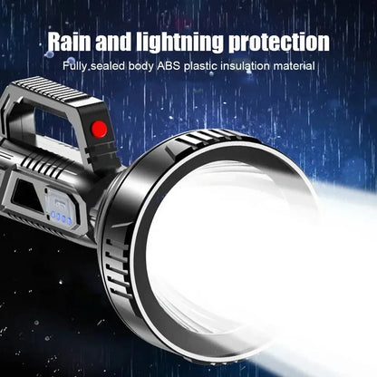 New High Power LED Flashlight Waterproof Fishing Lantern Torch USB Rechargeable Powerful Spotlight Searchlight Camping Lamp