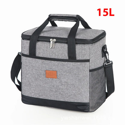 15L/25L Cooler Bag Thermal Bags with Hard Liner Large Insulated Picnic Lunch Bag Box for Camp Travel Outdoor Camping Storage Bag