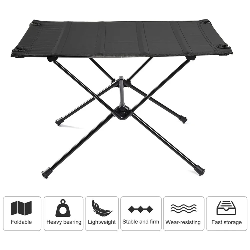 Camping Folding Table Lightweight 1680D Oxford Roll-Up Table Portable Aluminum Tourist Tables for Outdoor Picnic