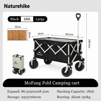 Naturehike Camping Trolley Foldable Multifunctional Outdoor Picnic Barbecue Table beach camping cart Portable barbecue Trolley