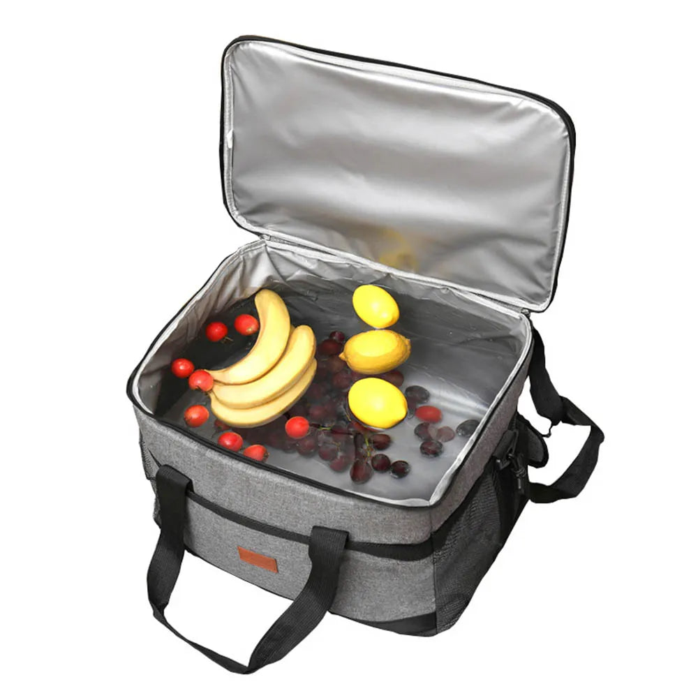 35L Large Capacity Collapsible Cooler Bag Insulated Picnic Lunch Bag Box Cooling Bag for Outdoor Travel Camping BBQ Family Party