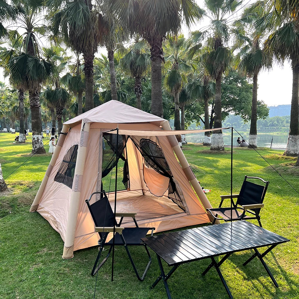 A large inflatable tent for 5-8 people, waterproof camping tent, portable outdoor tent, perfect for camping, hiking traveling