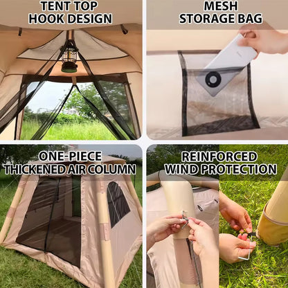 A large inflatable tent for 5-8 people, waterproof camping tent, portable outdoor tent, perfect for camping, hiking traveling