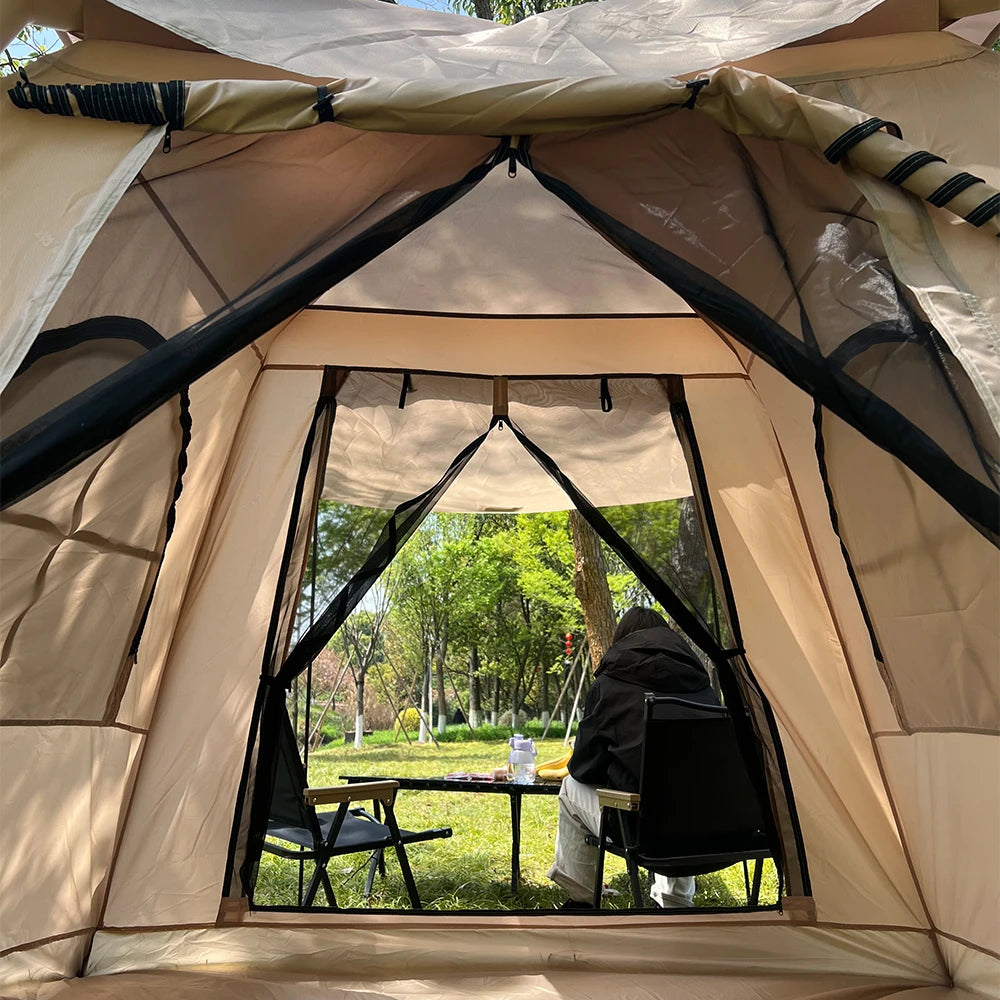 A large inflatable tent for 5-8 people, waterproof camping tent, portable outdoor tent, perfect for camping, hiking traveling