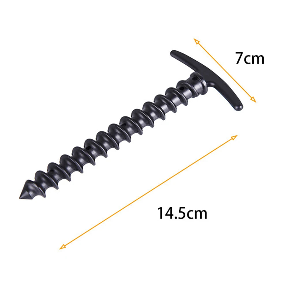 10pcs/pack Tent Pegs Ground Nails Outdoor Camping Peg Screw Anchor Stakes Hiking Tent Pins Windproof Tent Accessories 14.5x7cm