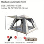 Outdoor Four Person Automatic Pop-up Camping Tent - Quickly Build Portable Tent, Panoramic French Window Tent