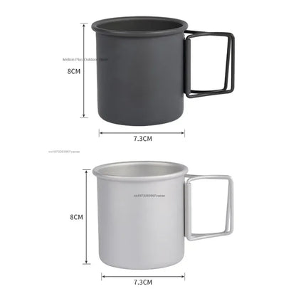 300ML Camping Mug Cup Tourist Tableware Picnic Utensils Outdoor Kitchen Equipment Travel Cooking Set Cookware Hiking