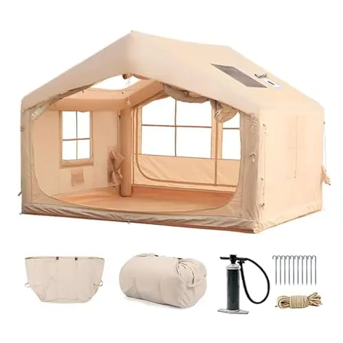 Large Inflatable Camping Tent Ultra-Quick Setup Blow Up Tent 4 Season Garden Patio Beach Fishing Inflatable Tent With air pump