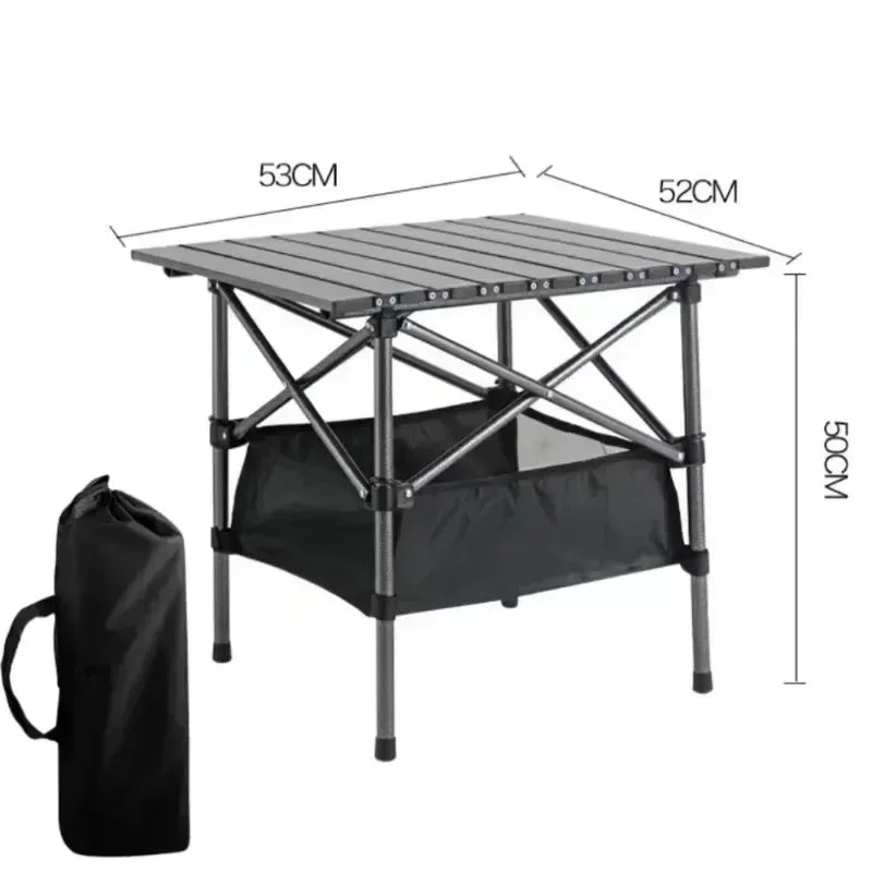 Outdoor Camping Folding Table Portable Lightweight Organizer Desks Carbon Steel Multi-purpose Picnic Hiking Egg Roll Long Table