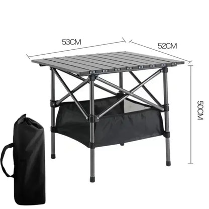 Outdoor Camping Folding Table Portable Lightweight Organizer Desks Carbon Steel Multi-purpose Picnic Hiking Egg Roll Long Table