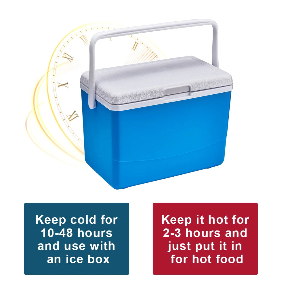 3L Insulated Portable Cooler with Handle Picnic Ice Bucket Heat Preservation Food Storage Cooler Box for Camping Tailgating