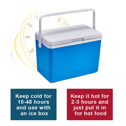 3L Insulated Portable Cooler with Handle Picnic Ice Bucket Heat Preservation Food Storage Cooler Box for Camping Tailgating