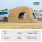 Universal SUV Camping Tent with Spacious Awning Waterproof Car Tent Easy Setup for Backpacking Traveling  Outdoors Car tail tent