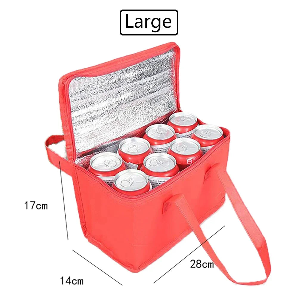 2023 Portable Thermal Insulated Cooler Bags Large Outdoor Camping Lunch Bento Box Trips BBQ Meal Drink Zip Pack Picnic Supplies