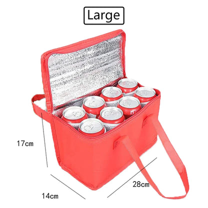 2023 Portable Thermal Insulated Cooler Bags Large Outdoor Camping Lunch Bento Box Trips BBQ Meal Drink Zip Pack Picnic Supplies
