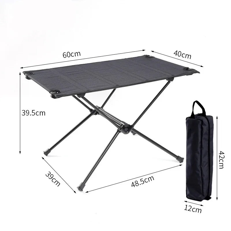Camping Folding Table Lightweight 1680D Oxford Roll-Up Table Portable Aluminum Tourist Tables for Outdoor Picnic
