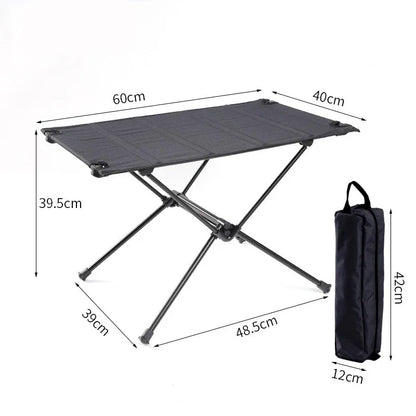Camping Folding Table Lightweight 1680D Oxford Roll-Up Table Portable Aluminum Tourist Tables for Outdoor Picnic