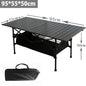 Outdoor Camping Folding Table Portable Lightweight Organizer Desks Carbon Steel Multi-purpose Picnic Hiking Egg Roll Long Table