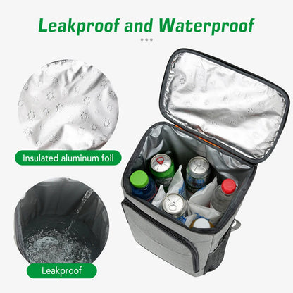30L Cooler Backpack Leakproof Insulated Lunch Bag Picnic food insulation cooler bag for Outdoor Camping Hiking Picnics Beach