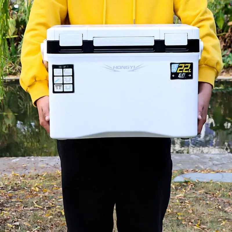 22L Fishing Cooler Box Tackle Box Camping Cooler Tank Gear Tool Container Outdoor Food Drink Cooler Refrigeration Case Organizer
